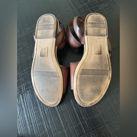 Naturalizer Women's Tassy Flat Gladiator Sandal Brown SZ 8.5 Leather - Picture 9 of 9